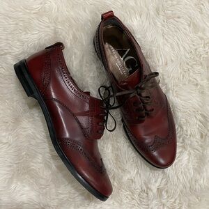 AGL Lace Up Leather Oxfords in oxblood, Size 37 EU